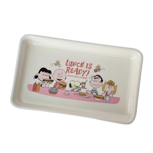 FunLife生活馆 可爱卡通史努比密胺托盘少女心早餐盘水果盘甜品盘