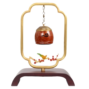 欧斯特 铜喜上加喜音乐香炉 家用室内盘香檀香悬挂吊炉创意摆件