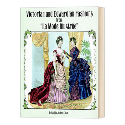 英文原版 Victorian and Edwardian Fashions 维多利亚与爱德华时代服装款式 英文版