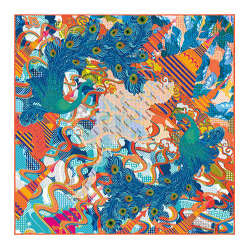 VIESCA原创新款缅甸【九霄千塔】吉祥丝绸礼品真丝丝巾