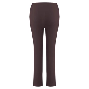 新款微喇提臀瑜伽裤女修身举重跑步运动八分裤小个子妖精健身长裤