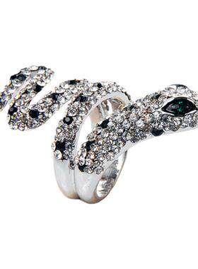 Desigual戒指女绿眼灵蛇合金电镀K金微镶戒指食欧美时尚个性指环