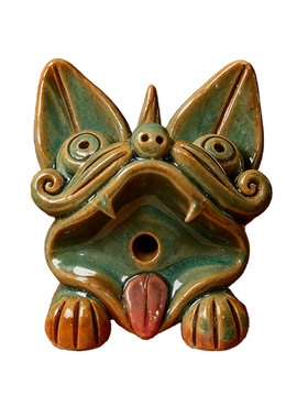 凹凸工艺丽江民族风瓦猫陶瓷摆件