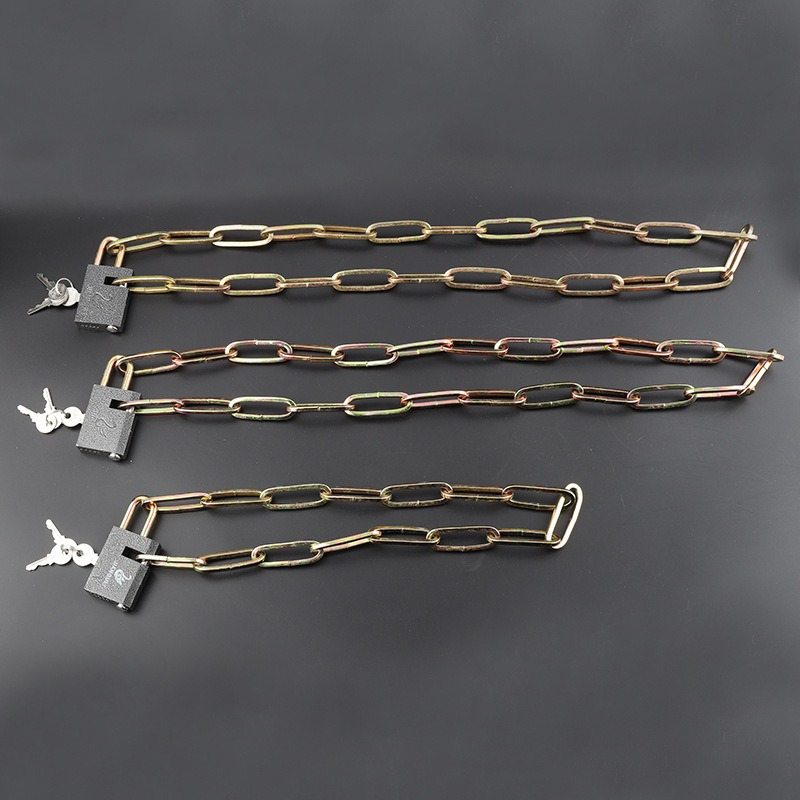 链条锁加粗锰钢链子自行车防盗锁批发多用途铁链摩托车锁具锁锁带