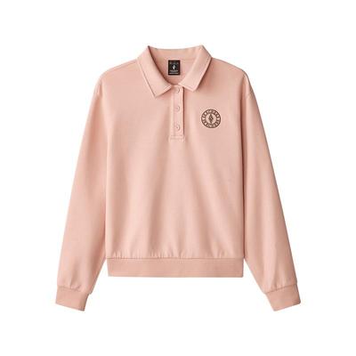 斯凯奇秋冬女士时尚POLO衫针织长袖套头外套修身上衣轻质柔软卫衣