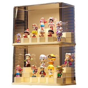 盲盒收纳展示架透明防尘亚克力手办积木展示柜适用泡泡玛特展示盒