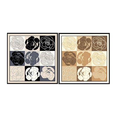 上海故事双面印花桑蚕丝中方巾