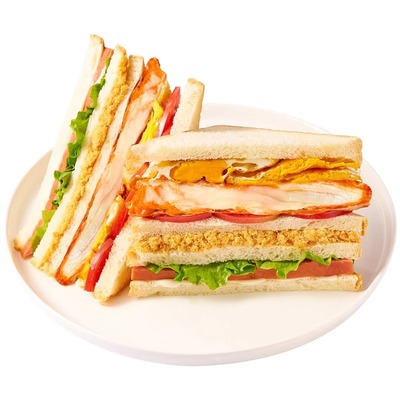 三明治早餐面包夹心吐司鸡肉紫米肉松味懒人食品开袋即食火腿健康