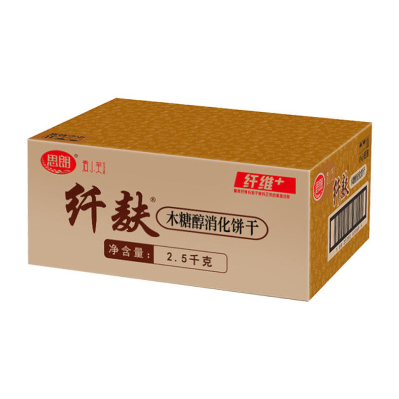 嘉士利思朗纤麸粗粮消化饼干5斤无蔗糖饱腹代餐健康早餐零食控糖