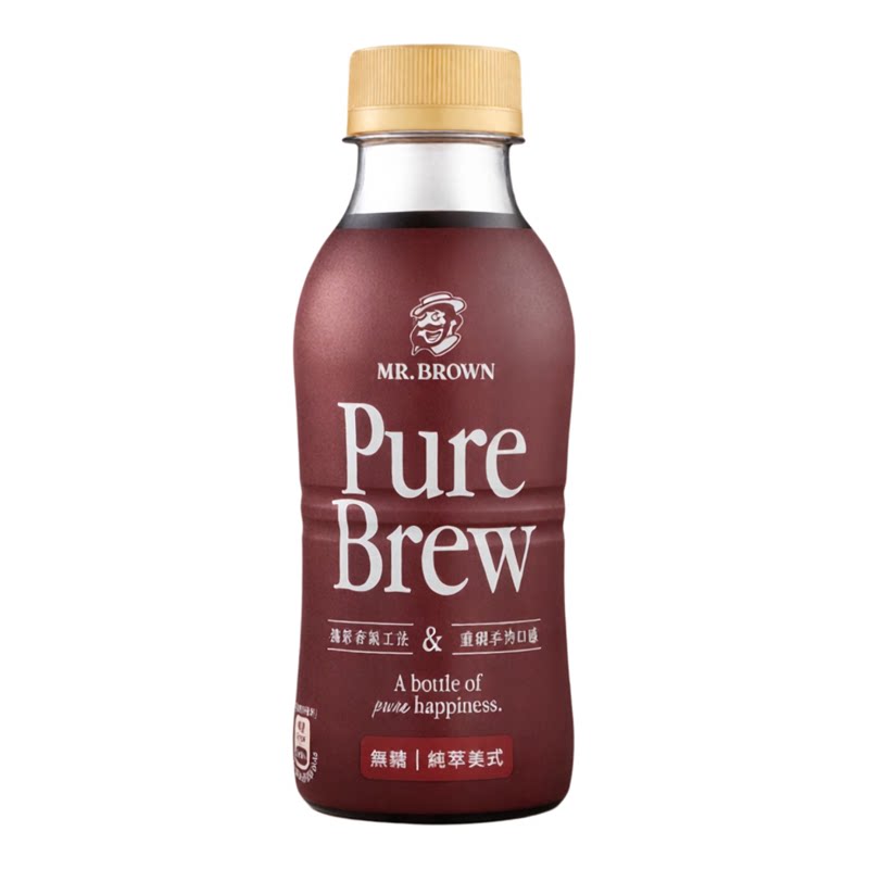 Mr. Brown Coffee 伯朗先生咖啡纯美式咖啡无糖350mlx4瓶早餐提神