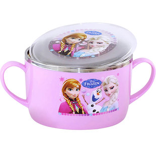 韩国HELLOKITTY凯蒂猫/冰雪奇缘儿童不锈钢碗大汤碗600ML