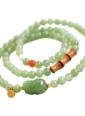 宏杰和田玉冰晴水貔貅手串