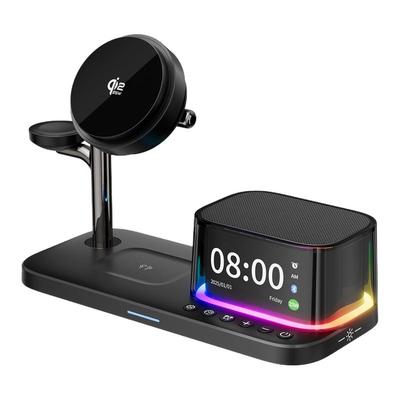 妙酷Qi2.2三合一无线充电器快充magsafe磁吸支架底座蓝牙音箱适用于苹果17promax手机iPhone手表applewatch