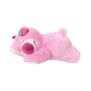 草莓熊车载摆件汽车中控台毛绒趴姿熊装饰品女生车内可爱网红用品