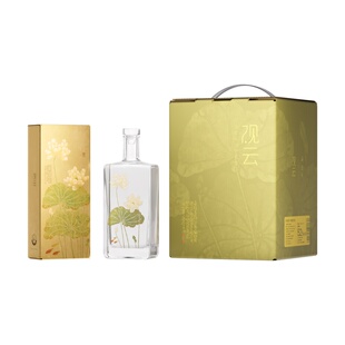 观云莲花畅饮版艺术家联名浓香型白酒52度500ml*6整箱纯粮食酿酒