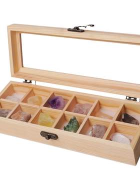 12种天然玉石水晶套装科普教具