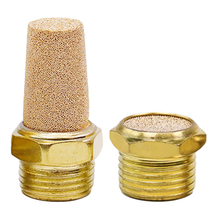 电磁阀铜消声器平头BSLM-01汇流板消音器尖头宝塔BSL-01/02/03/04