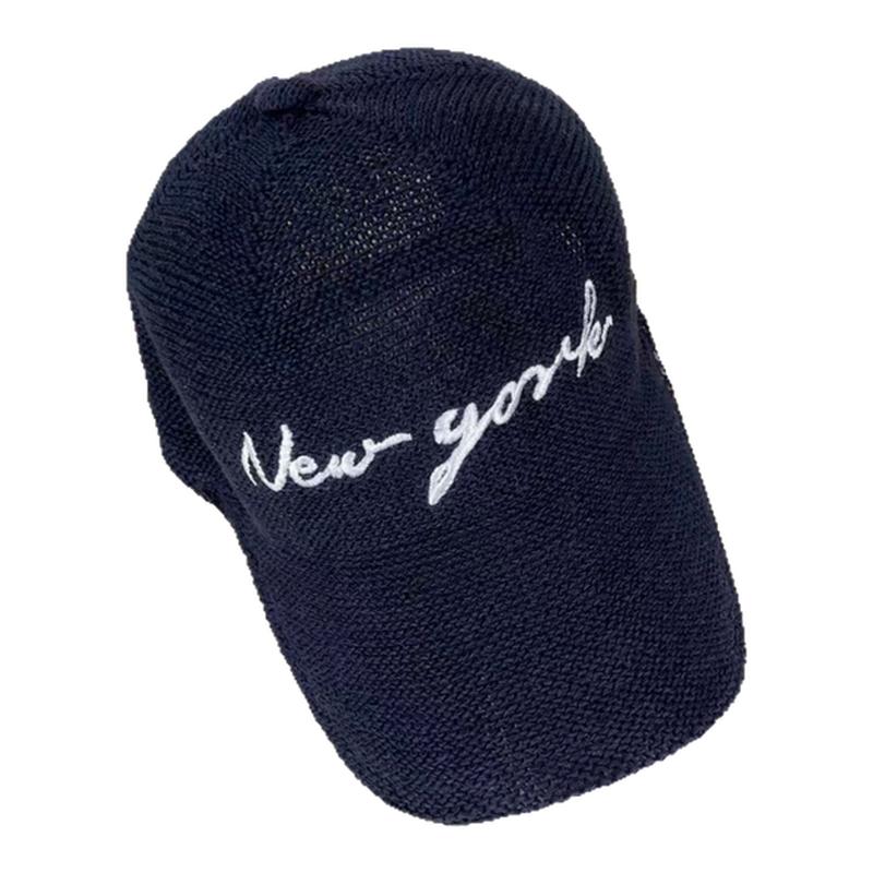 皮质搭扣棒球帽newyork编织帽