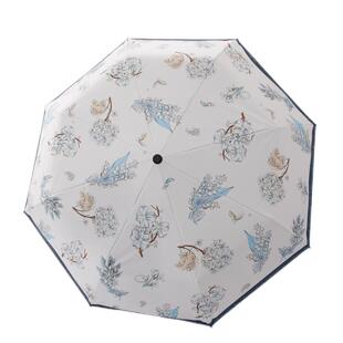 ins风法式雨伞女晴雨两用小众防晒遮阳伞夏复古高颜值自动太阳伞