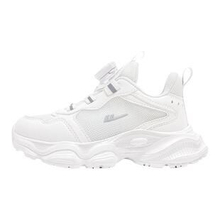 回力儿童运动鞋2026春秋新款学生校园旋钮女童鞋子男童透气小白鞋