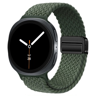 适用于三星Galaxy watch8 Classic磁吸扣编织尼龙回环表带三星watchultra47mm表带金属春夏男高级ultra女运动