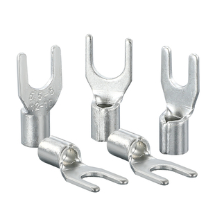 国标加厚冷压接线端子SNB1.25-3/4紫铜线鼻子UT裸端子叉形U型Y型