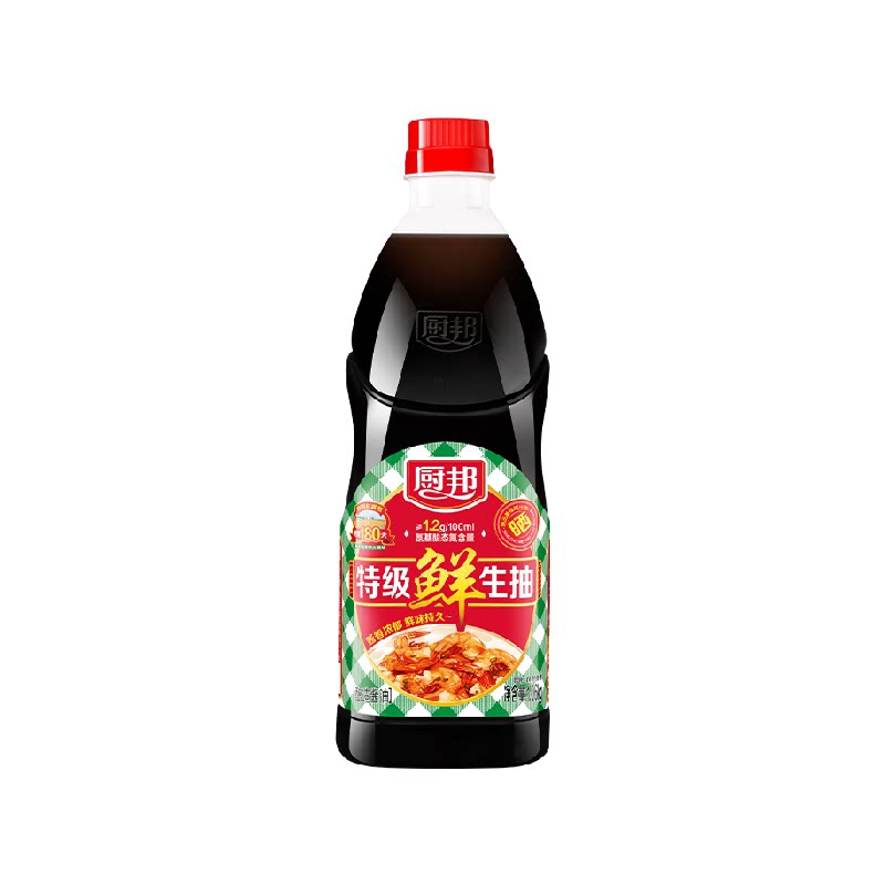 厨邦1.06kg特级鲜生抽特级酱油黄豆酿造家用炒菜鲜味调味品调料