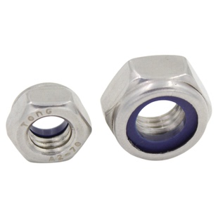 304不锈钢自锁紧螺母316尼帽尼龙防松细牙反牙螺帽M2M3M4M5M6M8