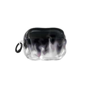 原创艺术画火焰烟雾适用苹果AirPods Pro3代半透明保护套个性男AirPods4代Pro2无线降噪蓝牙耳机软壳二三四代