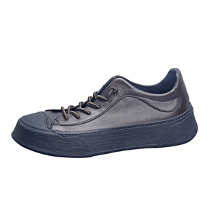 2026新款夏季透气男士休闲鞋真皮复古板鞋厚底百搭增高男生鞋子潮
