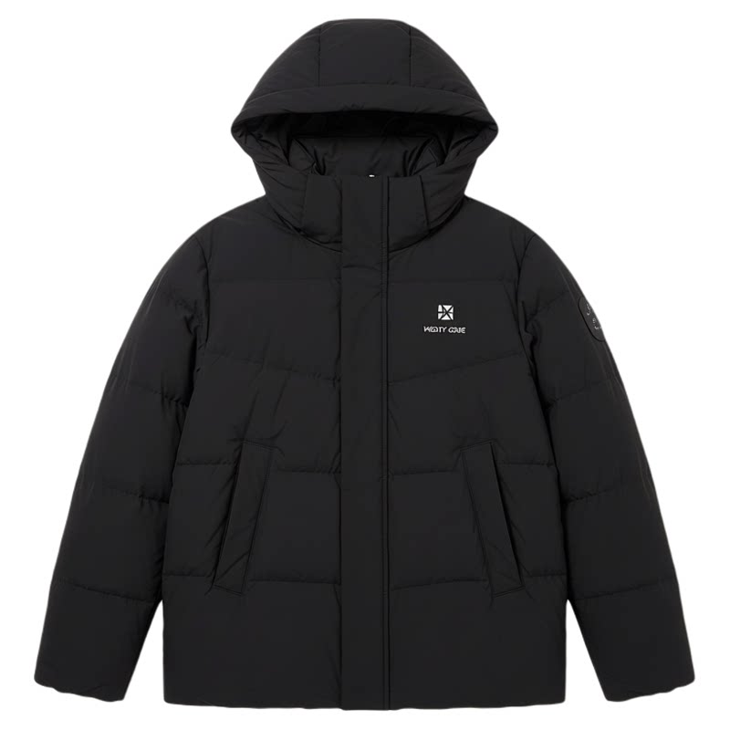马克华菲极寒连帽短款羽绒服女厚