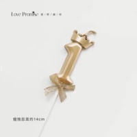 Свеча с золотыми коронами и шампанским | 1