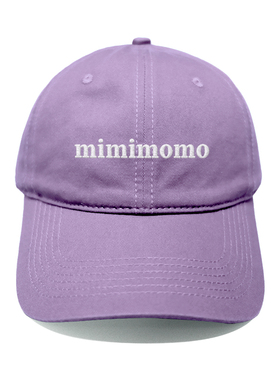 mimimomo韩国男女百搭显脸小鸭舌帽刺绣软顶棒球帽