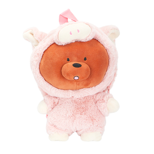 Miniso名创优品咱们裸熊可爱创意卡通玩偶毛绒公仔双肩背书包儿童