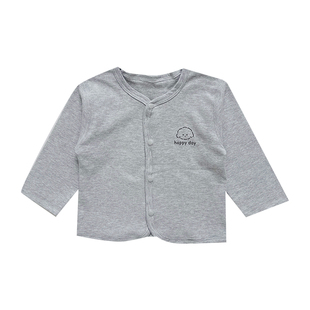 新生婴儿衣服春秋装纯棉开衫小月龄宝宝上衣打底衫婴幼儿长袖T恤