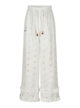 MOUSSY 潦草小狗系列2026夏季新品镂空绣花休闲裤女028JSZ01-1017