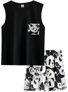 睡衣情侣纯棉无袖家居服