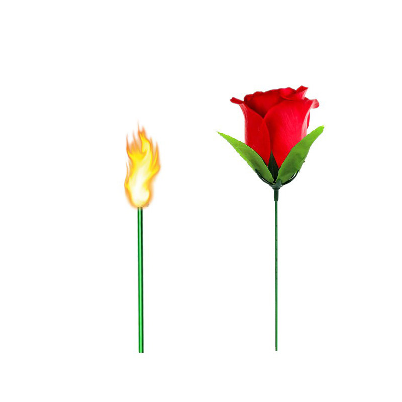 包邮 火把变玫瑰花 火变玫瑰 魔术道具 近景舞台魔术晚会节目