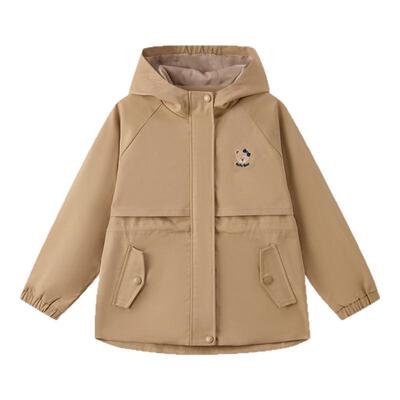 【索罗娜】PawinPaw卡通小熊童装25年冬季新款女童纯色保暖外套