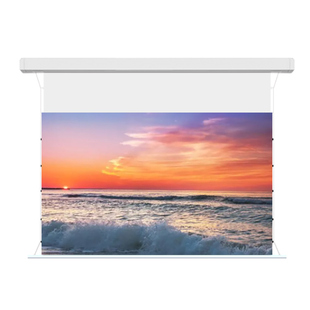 大徽投影幕布电动小白盒光子悬浮拉线三色菲涅尔抗光幕3D/4K超高清家用电动升降100/120寸天花嵌入隐藏壁挂幕