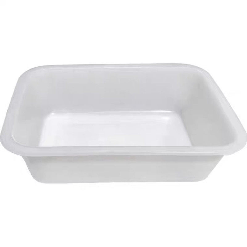 塑料盒子长方形无盖货架保鲜盒麻辣烫冷柜冰盘加厚食品食堂收纳盆