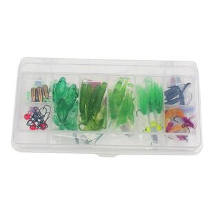 路亚饵57件路亚饵套装路亚鱼饵青蛙亮片软饵飞蝇铅头钩拟饵淡水海