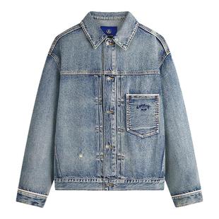 NAVIGARE意大利小帆船水洗牛仔夹克男25秋季新款翻领工装茄克外套