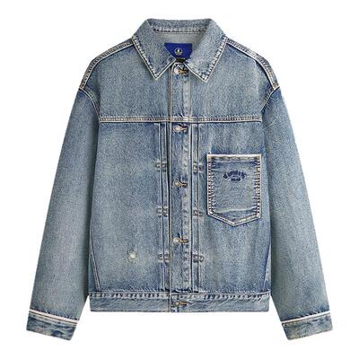 NAVIGARE意大利小帆船水洗牛仔夹克男26春季新款翻领工装茄克外套