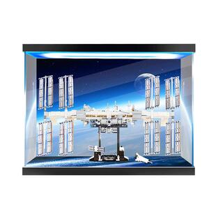 亚克力展示盒适用乐高21321 国际太空空间站手办防尘罩积木收纳盒
