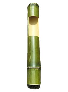 竹筒花器新鲜竹子国风插花摆件
