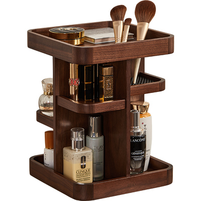 化妆品收纳盒桌面多层旋转置物架