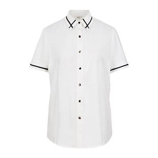 工作服女职业气质酒店前台衬衫两件套裙夏接待服务员会务短袖正装