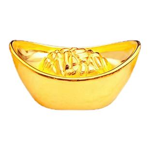 实心金元宝摆件迷你金条小金元宝道具聚宝盆配饰招财工位装饰