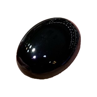 天然黑玛瑙裸石戒面蛋面可镶嵌编绳戒指吊坠耳钉手链